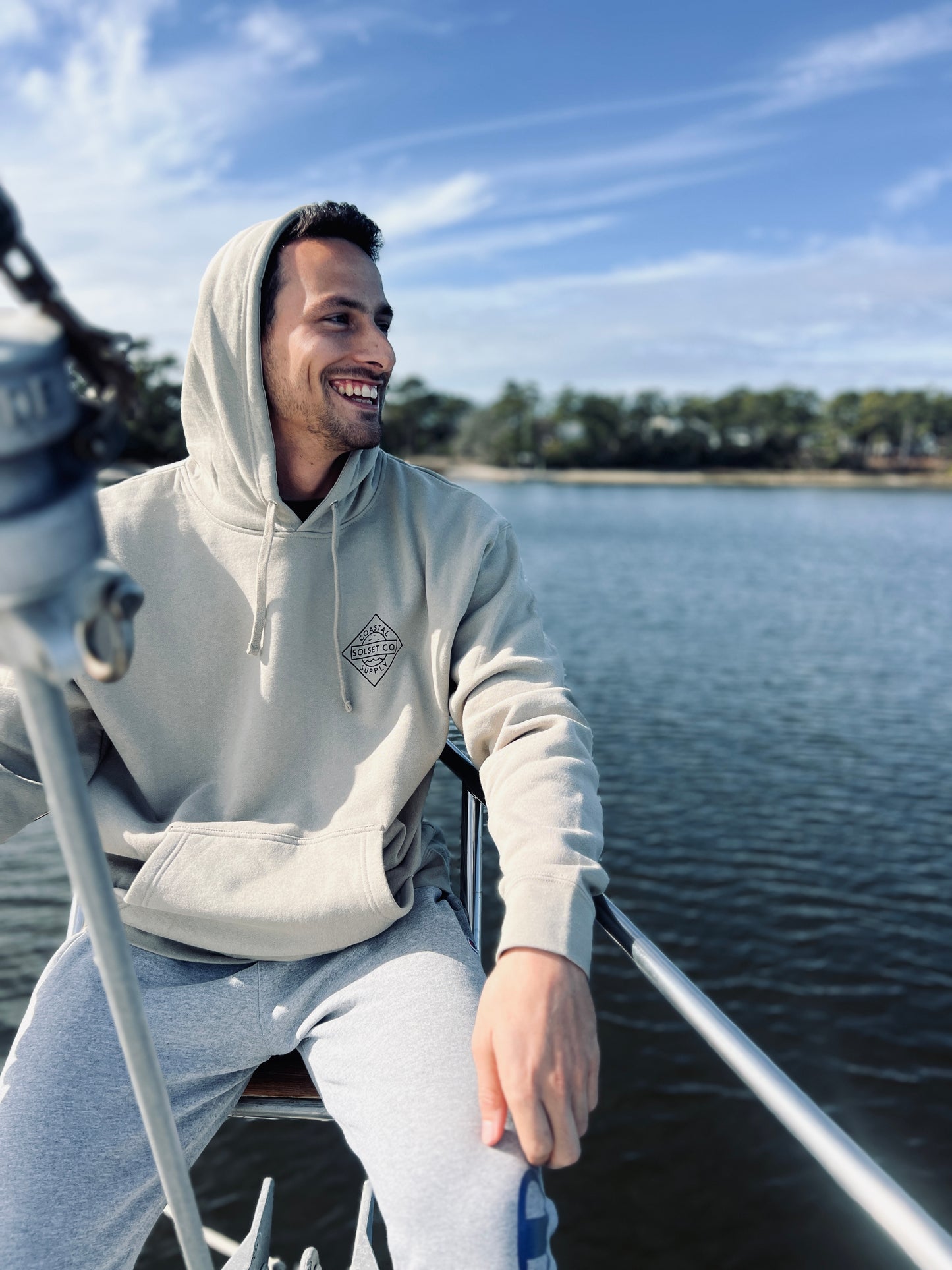 Coastal Supply Adult Unisex Hoodie, Cement